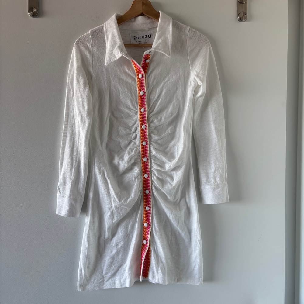 Pitusa Beach Cover Up Long Sleeve Dress